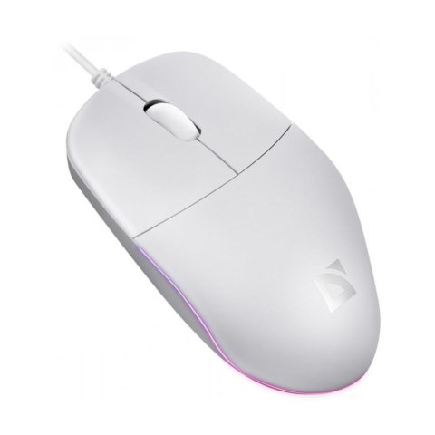 Mysz przewodowa Defender AZORA MB-241 OPTICAL 1200dpi 3P biała kabel 1.8 m