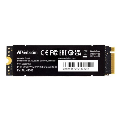 Dysk SSD Verbatim Vi7000G 2TB M.2 2280 PCIe Gen4 NVME (7400/6700 MB/s)