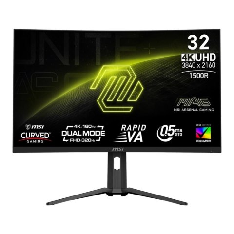 Monitor MSI 31,5" MAG 321CUPDF Rapid VA 4K 160/320Hz 2xHDMI DP USB-C