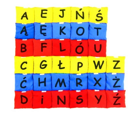 Woreczki gimnastyczne Akson Kolorowy Alfabet ZESTAW LITEREK 3 KOLORY