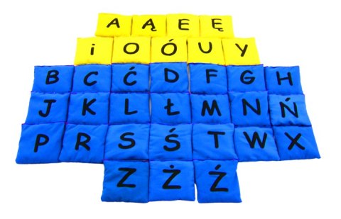 Woreczki gimnastyczne Akson Kolorowy Alfabet Zestaw Samogłoski i Spółgłoski