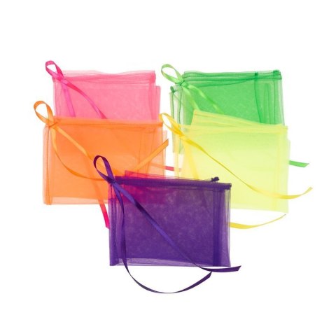 Chustki do tańca z pętelką na paluszek AKSON Zestaw 5 szt. NEONOWE - 45 x 45 cm