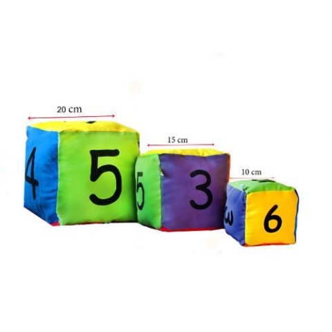 Kostka edukacyjna 10 cm - Cyfry