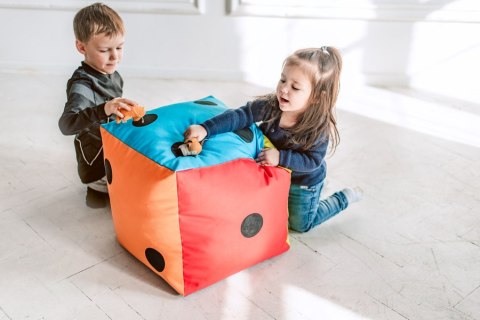 Kostka edukacyjna Tęczowa XXL Kropki
