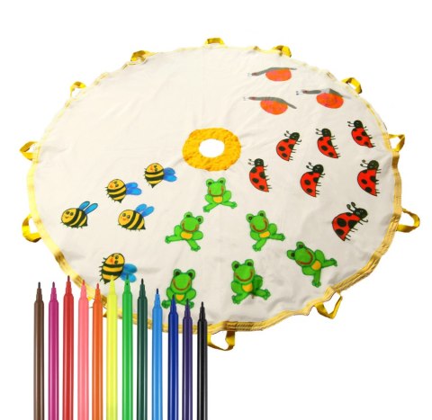 Kreatywna Chusta Spadochron Animacyjny AKSON (do malowania) 3 m