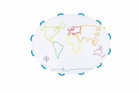 Kreatywna Mata Edukacyjna Mapa Świata AKSON (do malowania)