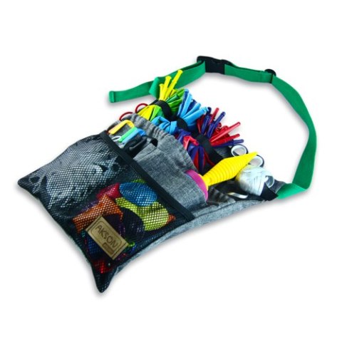 Organizer animatora mały szary z czarnym paskiem