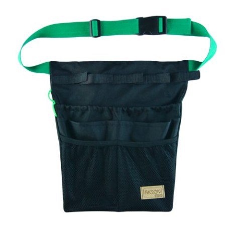 Organizer animatora mały szary z zielonym paskiem