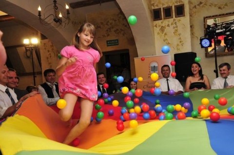 Profesjonalna Chusta Animacyjna AKSON 3,5 m 36 uchwytów