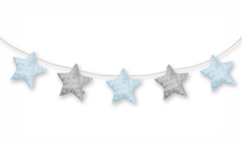 Dream Pillows girlanda pluszowa AKSON gwiazdki - BŁĘKITNY