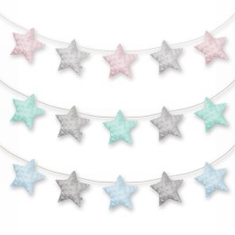 Dream Pillows girlanda pluszowa AKSON gwiazdki - RÓŻOWY