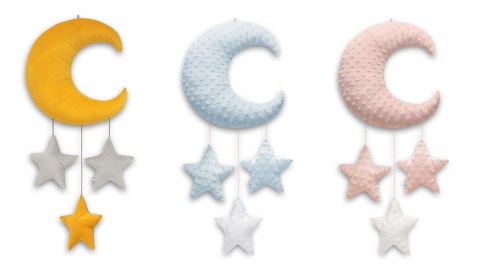 Dream Pillows girlanda pluszowa KSIĘŻYC Akson - RÓŻOWY