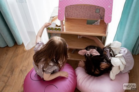 Dream Pouf SERCE pufa poduszka ekoskóra 1 szt. - JASNY RÓŻ