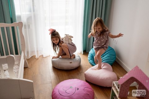 Dream Pouf SERCE pufa poduszka ekoskóra 1 szt. - SREBRNY