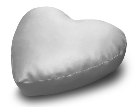 Dream Pouf SERCE pufa poduszka ekoskóra 1 szt. - SREBRNY