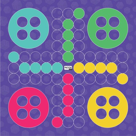 Mata Animacyjna XL Gra planszowa Chińczyk AKSON - 100x100