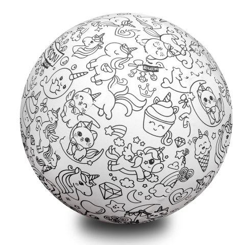 Piłka Balonowa do kolorowania JEDNOROŻCE 30 cm