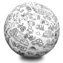 Piłka Balonowa do kolorowania TRANSPORT 30 cm