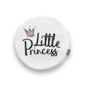 Poduszki białe ekoskóra NAPISY 1 szt. 6 cm AKSON - Kotek - Little Princess