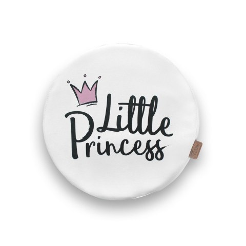Poduszki białe ekoskóra NAPISY 1 szt. 6 cm AKSON - Kotek - Little Princess