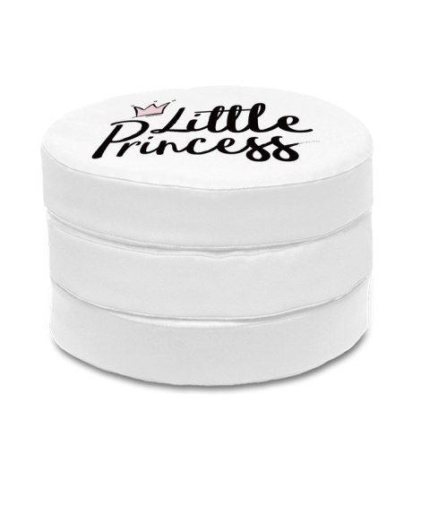 Poduszki białe ekoskóra NAPISY 1 szt. 6 cm AKSON - Kotek - Little Princess