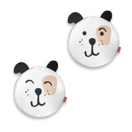 Poduszki białe ekoskóra PIESEK z uszkami 1 szt. 6 cm AKSON - Piesek - zamknięte oczy