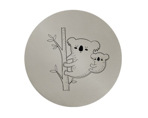 Poduszki ekoskóra ZWIERZĄTKA Rodzinki 3 cm 1 szt. AKSON - Koala - grafit