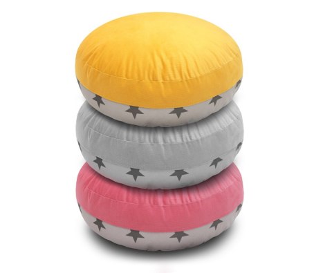 Pufa wzór GWIAZDKI 1 szt. - SZARY