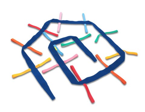 TAŚMA SPACEROWA NIEBIESKA wąż gąsienica AKSON - 2,3 m