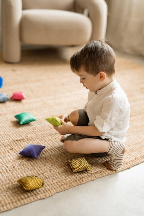 Woreczek gimnastyczny Sensoryczny Czerwony minky 1 szt.