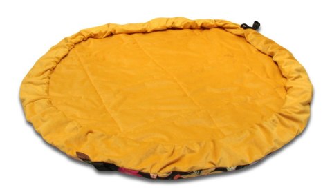 Worek mięciutka mata na zabawki 3w1 wzór KWIATY - ZIELONY