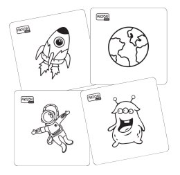 Karty do zabaw KOSMOS zestaw 20 szt. do kolorowania