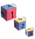 Kostka edukacyjna pastelowa 10 cm Cyfry