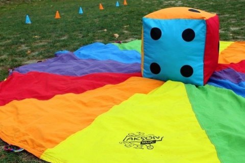 Kostka edukacyjna pastelowa XXL Kropki