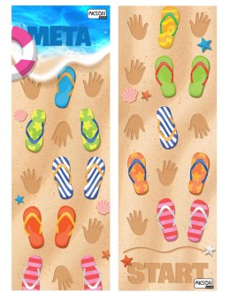 Mata Animacyjna Skaczące Stópki LATO japonki 50x300 cm