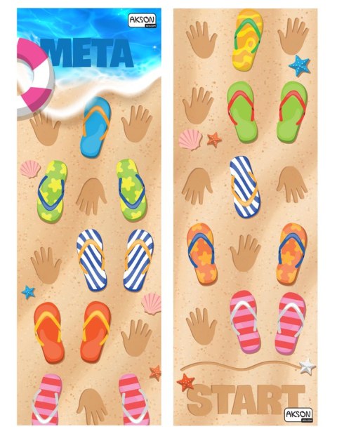 Mata Animacyjna Skaczące Stópki LATO japonki 50x300 cm