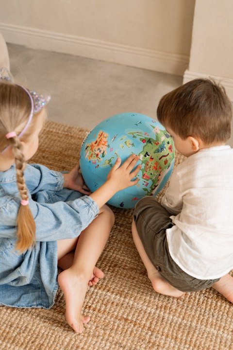 Piłka Balonowa Globus Kontynenty ze zwierzątami