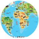 Piłka Balonowa Globus Kontynenty ze zwierzątami