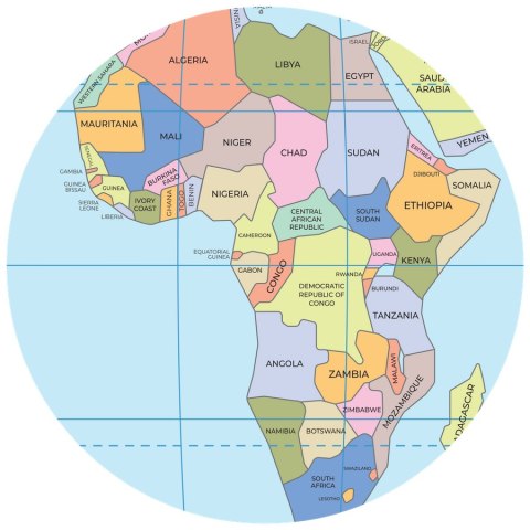 Piłka Balonowa Globus Państwa Świata ENG