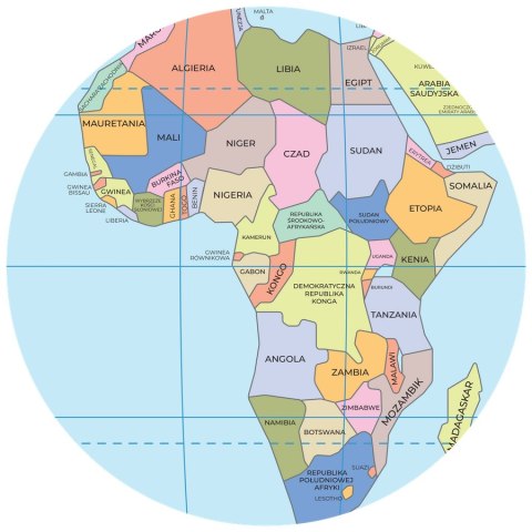 Piłka Balonowa Globus Państwa Świata PL