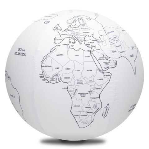 Piłka Balonowa Globus Państwa Świata do kolorowania PL
