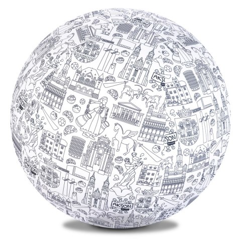 Piłka Balonowa do kolorowania XXL Akson seria miasta: POZNAŃ