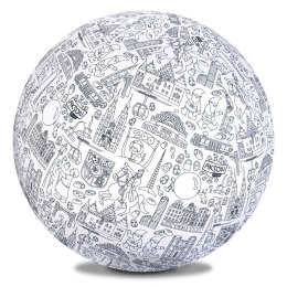 Piłka Balonowa do kolorowania XXL Akson seria miasta: WROCŁAW