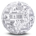 Piłka Balonowa do kolorowania seria miasta KATOWICE 30 cm