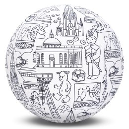 Piłka Balonowa do kolorowania seria miasta KATOWICE 30 cm