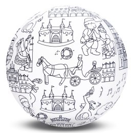 Piłka Balonowa do kolorowania seria miasta KRAKÓW 30 cm