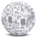 Piłka Balonowa do kolorowania seria miasta POZNAŃ 30 cm
