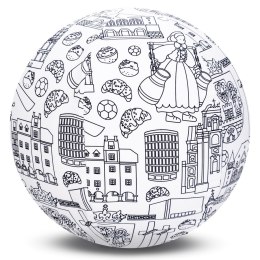 Piłka Balonowa do kolorowania seria miasta POZNAŃ 30 cm