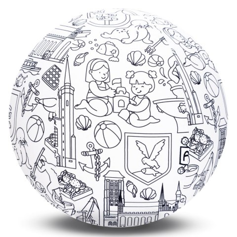 Piłka Balonowa do kolorowania seria miasta TRÓJMIASTO 30 cm
