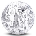 Piłka Balonowa do kolorowania seria miasta WARSZAWA 30 cm